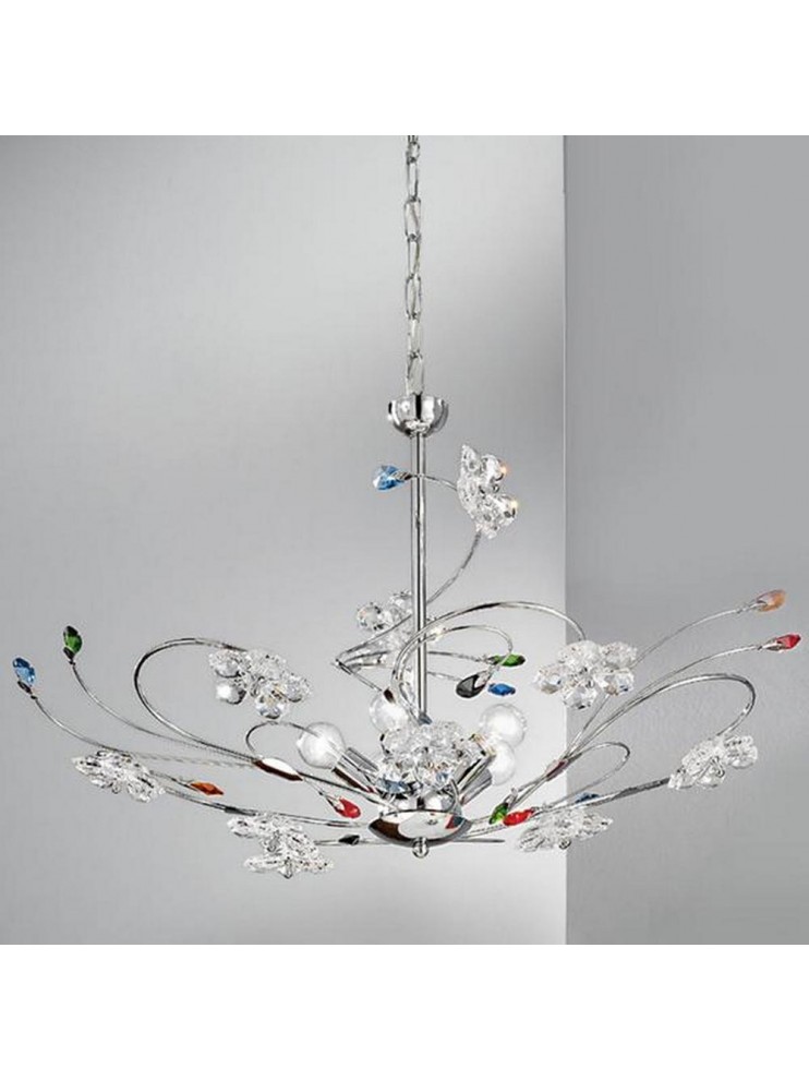 Modern colored crystal chandelier 5 lights Marg-sp