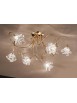 Contemporary crystal ceiling lamp 6 lights Dafne-pl6 gold