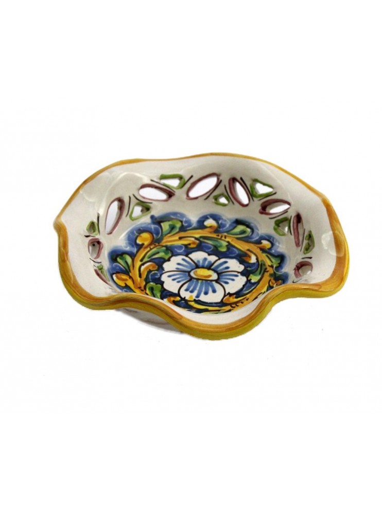 Ciotola piccola in ceramica siciliana art.23 dec. Barocco