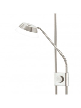 Modern flexible led floor lamp nickel GLO 93713 Sarrione