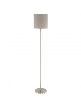 Modern floor lamp in fabric 1 light dove gray GLO 95167 Pasteri