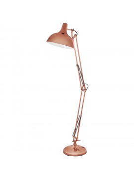 Modern copper floor lamp 1 articulated light GLO 94705 Borgillio