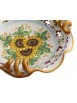 Centrotavola piccolo in ceramica siciliana art.7 dec. Girasole