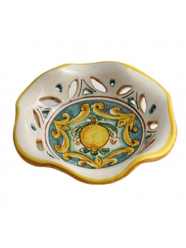 Ciotola piccola in ceramica siciliana art.23 dec. Limoni
