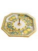 Sicilian ceramic clock art.24 dec. lemons