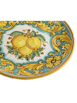 Sicilian ceramic dish art.13 dec. lemons