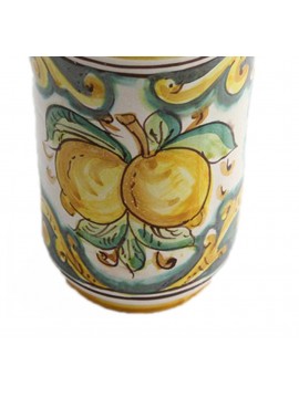 Small Sicilian ceramic cup holder art.18 dec. lemons