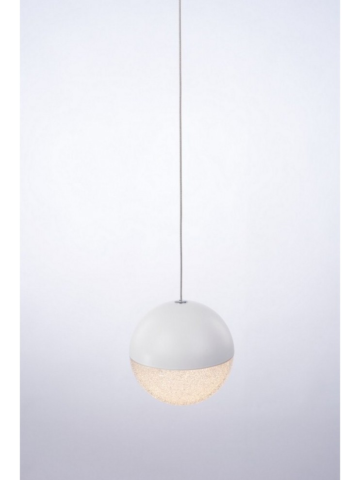 4.8w white LED pendant with Atomo illuminated crystals