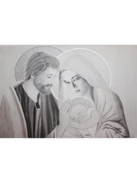 Capezzale quadro affresco moderno sacra famiglia 10519