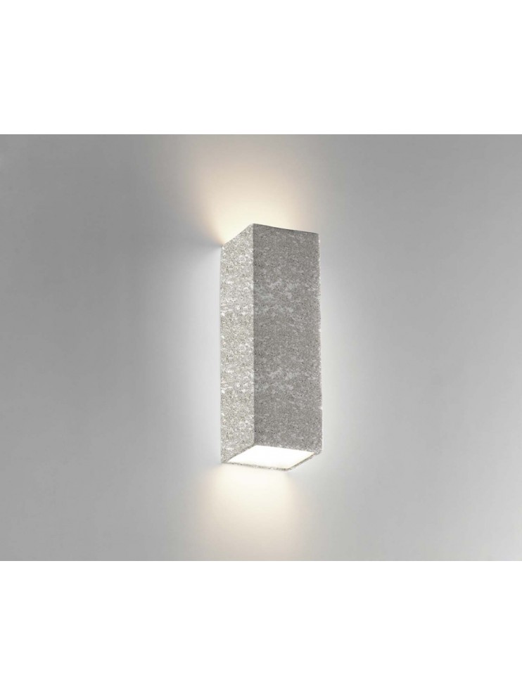 2 light gray ceramic stone wall light coll. 8418.381