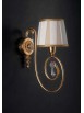 Classic wall light 1 light wrought iron crystal leaf gold pre ap 125/1