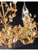 Lampadario classico 6 luci ferro battuto foglia oro LS 135/6