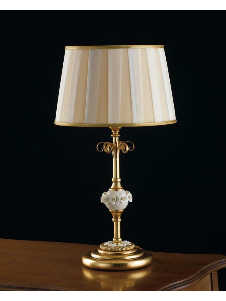 Classic lamp in wrought iron gold leaf 1 light LG 150
