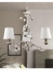 Contemporary chandelier in white and dove gray 3 lights LS 157/3