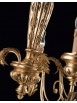 Lampadario classico in legno ferro battuto foglia oro 8 luci LS 144/8