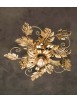 Ceiling lamp in wrought iron classic gold leaf 1 light PL 130/1