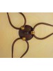 Classic chandelier in rust-gold wrought iron 3 lights So 109/50