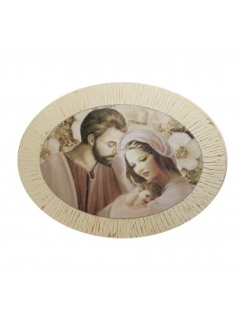 Capezzale quadro classico 50x70 ovale sacra famiglia 10636-1