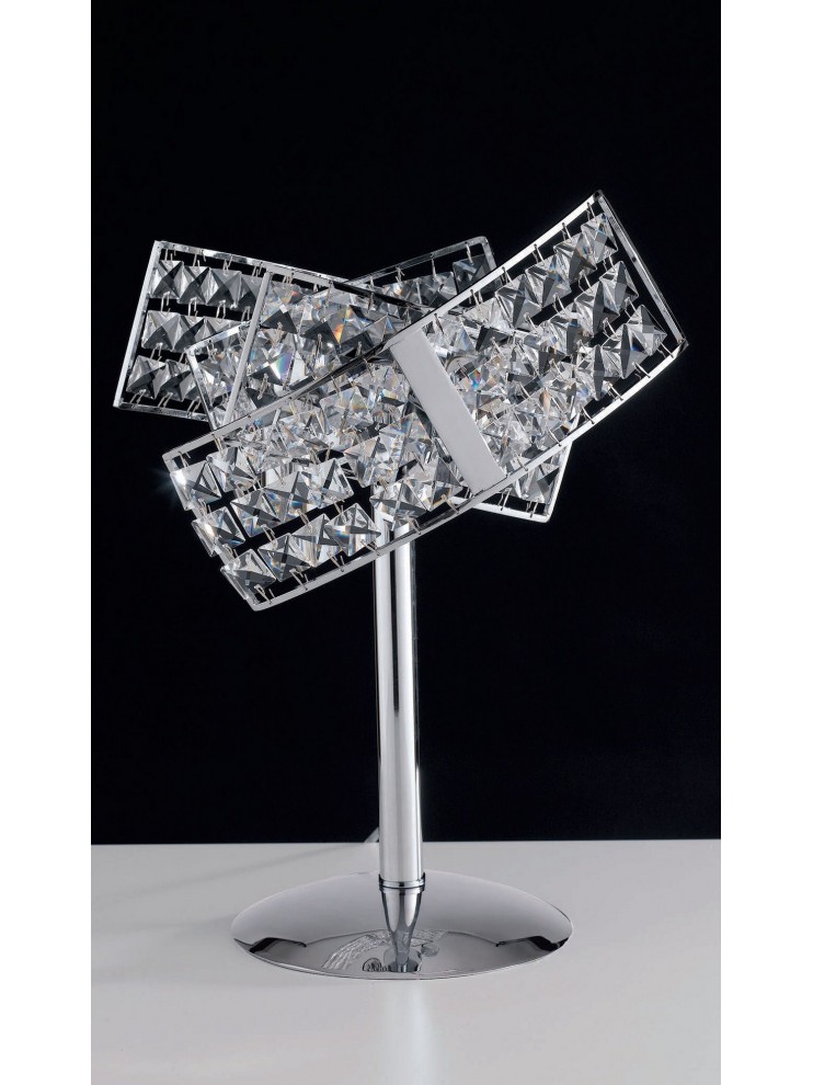 Lampada da tavolo moderna con cristalli a 2 luci LGT Satellite lg