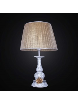 Large classic ceramic lamp with rose gold leaf 1 light BGA 2509-lg
