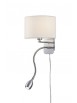White LED wall lamp in trio 271170201 Hotel fabric