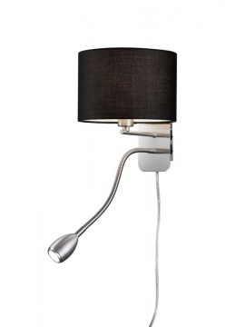 Black LED wall lamp in trio 271170202 Hotel fabric