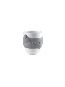 Tazza mug porcellana e silicone guzzini love 11510033 grigio