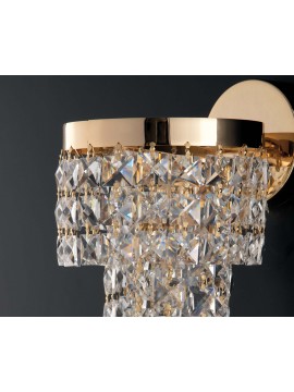 Applique classico oro con cristalli 1 luce LGT Malta ap1 design swarovsky