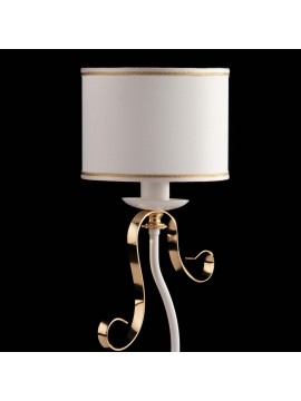 Contemporary table lamp with 1 light LGT Alina white and gold