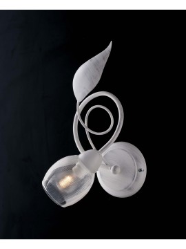 Contemporary wall lamp in white wrought iron 1 light LGT Baku