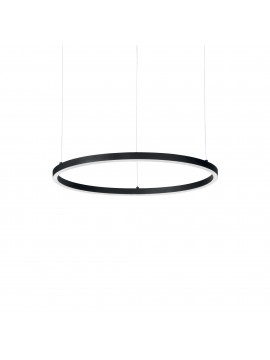 Modern round led chandelier Oracle slim d.50 black