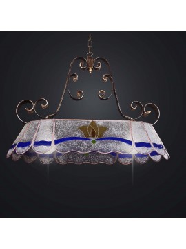 Classic decorated glass fusion chandelier 2 lights BGA 2086-s83