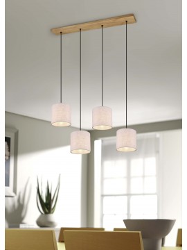 Modern fabric chandelier with 4 lights trio 302100430 Elmau
