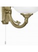Classic gold bronze wall light with GLO 82751 Savoy glass