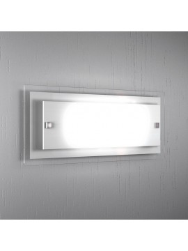 Applique 2 luci moderno vetro bianco tpl1087-agbi