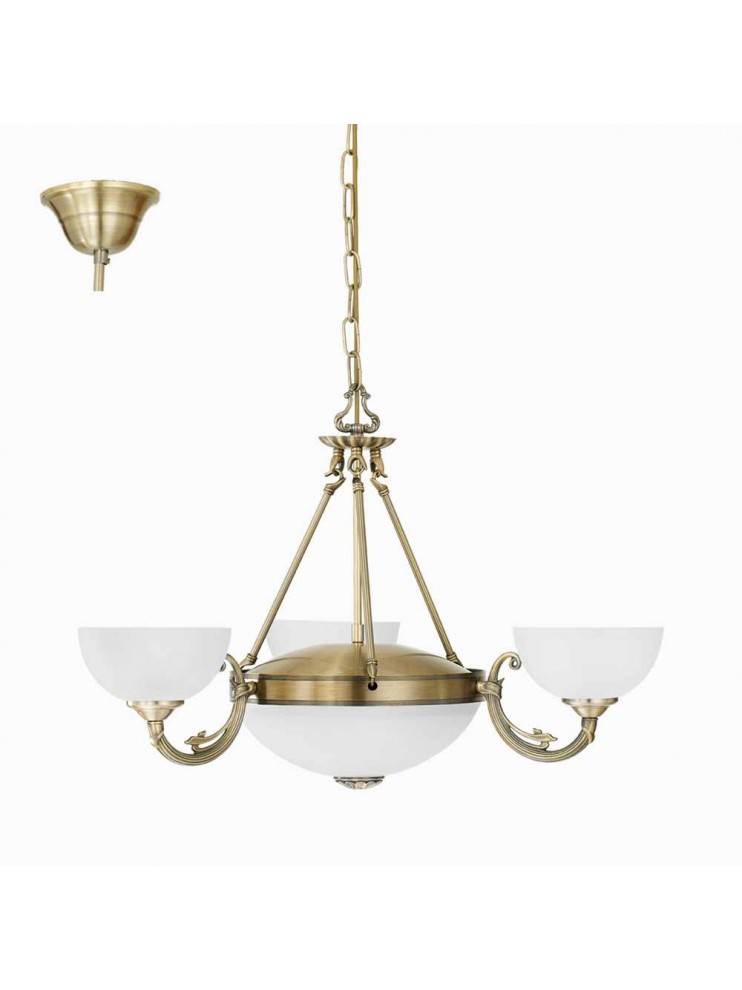 Classic chandelier 5 lights bronze gold GLO 82748 Savoy