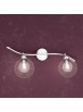 2 lights sconce with glass spheres tpl1098-f2tr