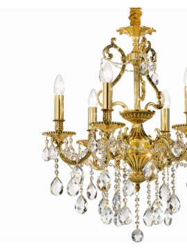 Classic chandelier with 6 lights Gioconda oro crystals