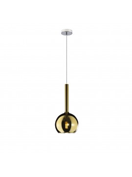 Suspension chandelier d.15cm modern kitchen peninsula 1 light gold tpl 0081
