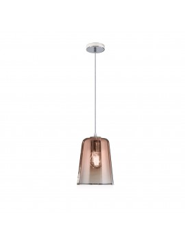 Modern pendant lamp kitchen peninsula 1 light copper glass tpl 0109