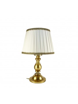 Classic table lamp in gold-silver leaf wood 1 light Dbs 100 / bp-l