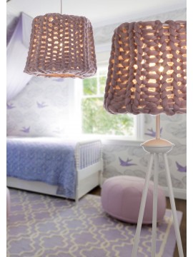 1 light pink wool fabric modern bedroom chandelier stf 0075