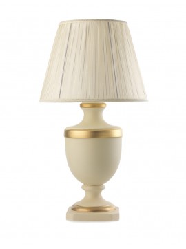 Lume classic table lamp in ivory ceramic and gold leaf 1 light stf 0092