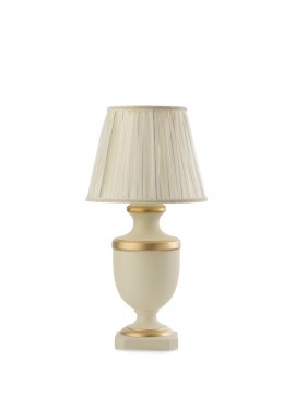 Classic ivory ceramic and gold leaf table lamp 1 light stf 0093