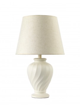 Lume classic table lamp in white ceramic with 1 light stf 0095