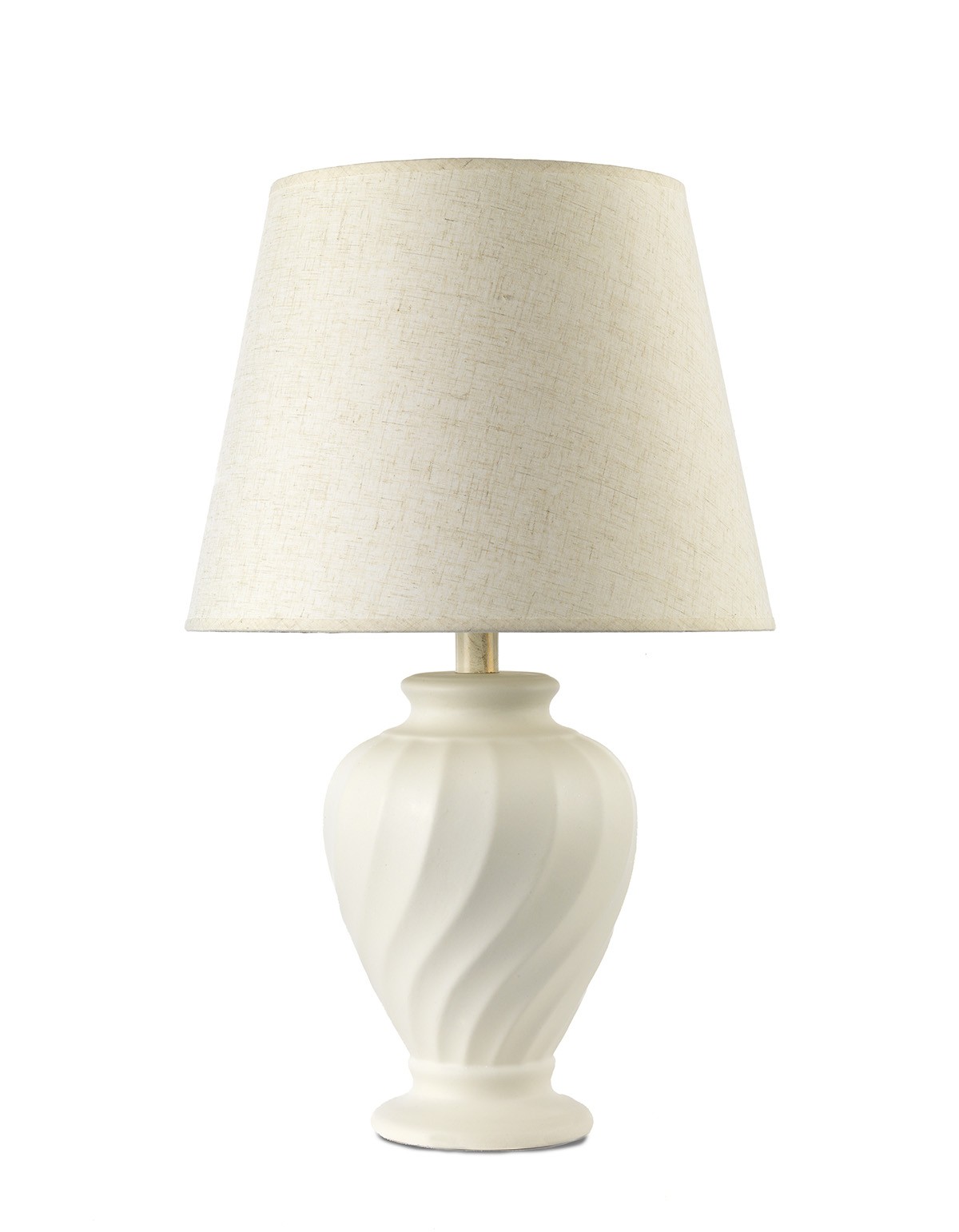 Lume lampada da tavolo classica in ceramica bianca a 1 luce stf 0095