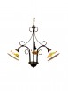 Classic wrought iron and sunflower ceramic chandelier 3 lights coll. Terry