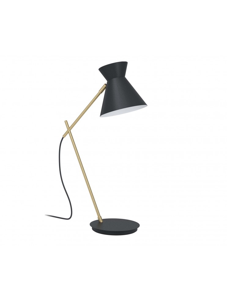 Lampada da tavolo classica design oro e nero 1 luce per studio GL0120