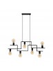 Modern minimal black 7-light chandelier GL0145 for living room bedroom