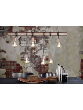 Rustic vintage rust 6 lights chandelier GL0150 for living room kitchen